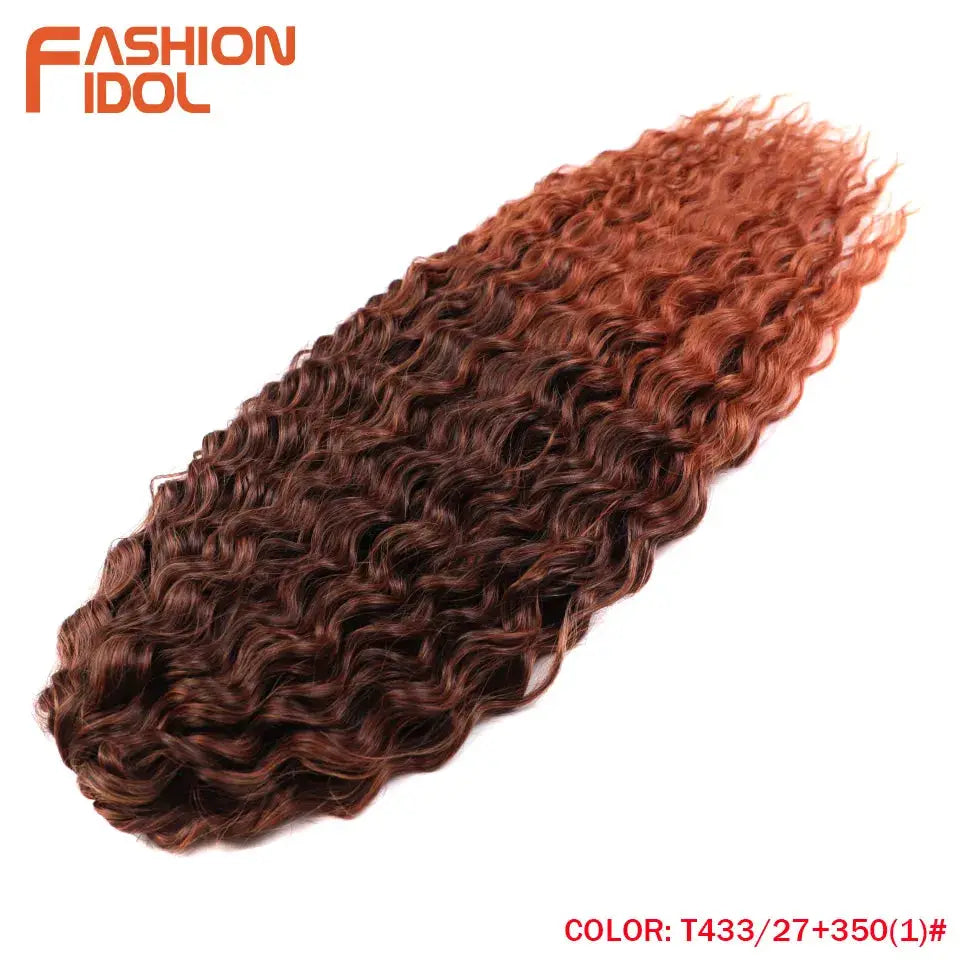 Ariel Curl Crochet Hair Extension, ombre blonde-pink, 22 inch, synthetic braid by Simples Market, Fashion Idol logo