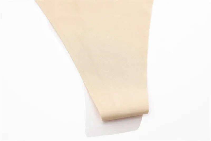 Beige seamless underwear fabric strip for thongs, high-stretch material