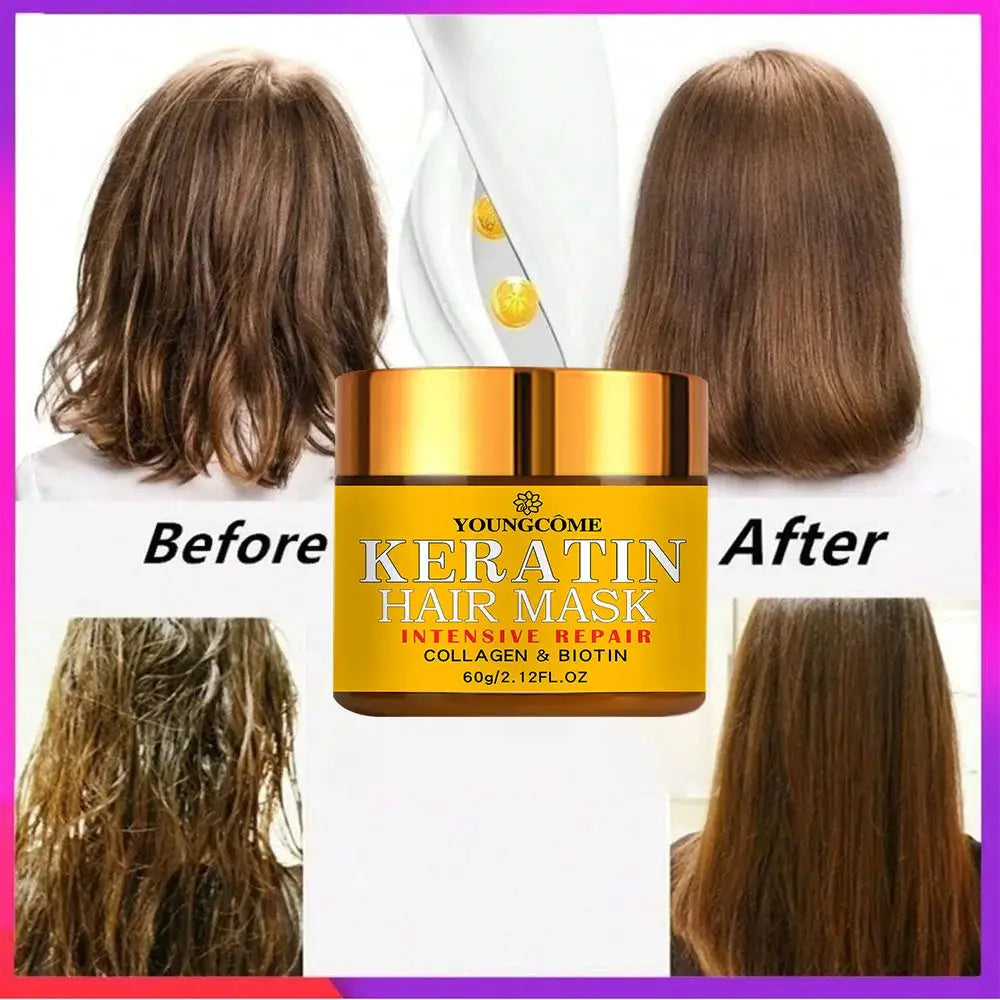 Hair Repairs Hair Mask Biotin Collagen Keratin Treatment For Dry Damaged Hair Nourishing Conditioner With Essential Oils
