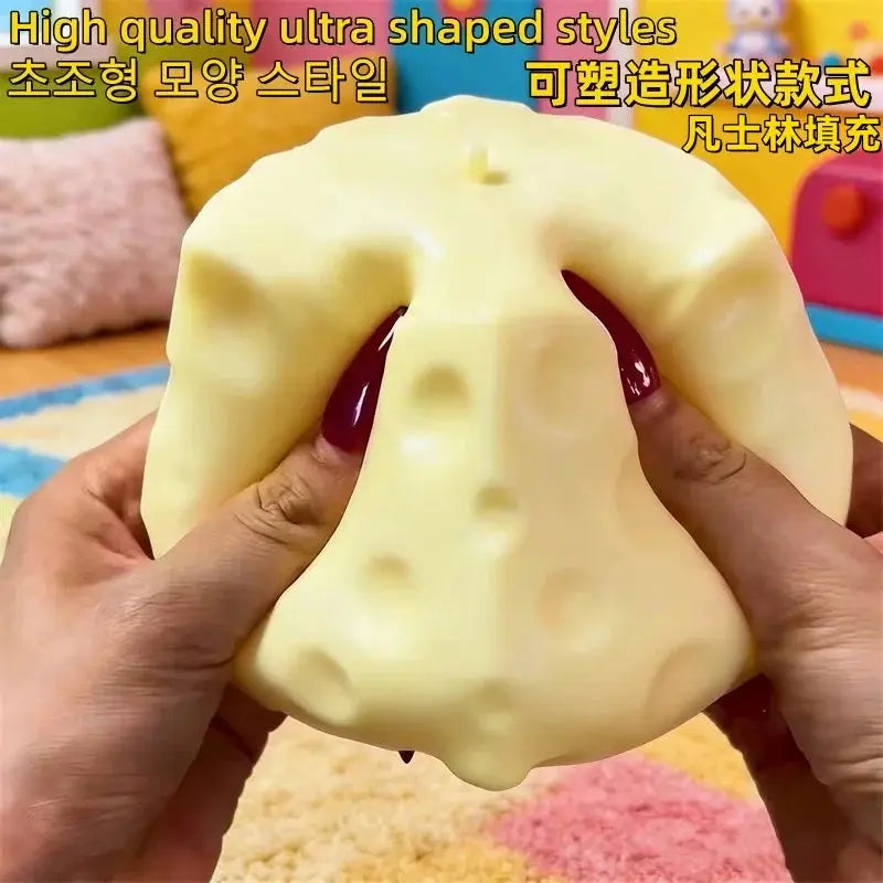 Jumbo Cheese Cube Stress Ball Shapeable Squeeze Ball Fidget Toy For ASMR Sensory Anti Stress Festival Gift