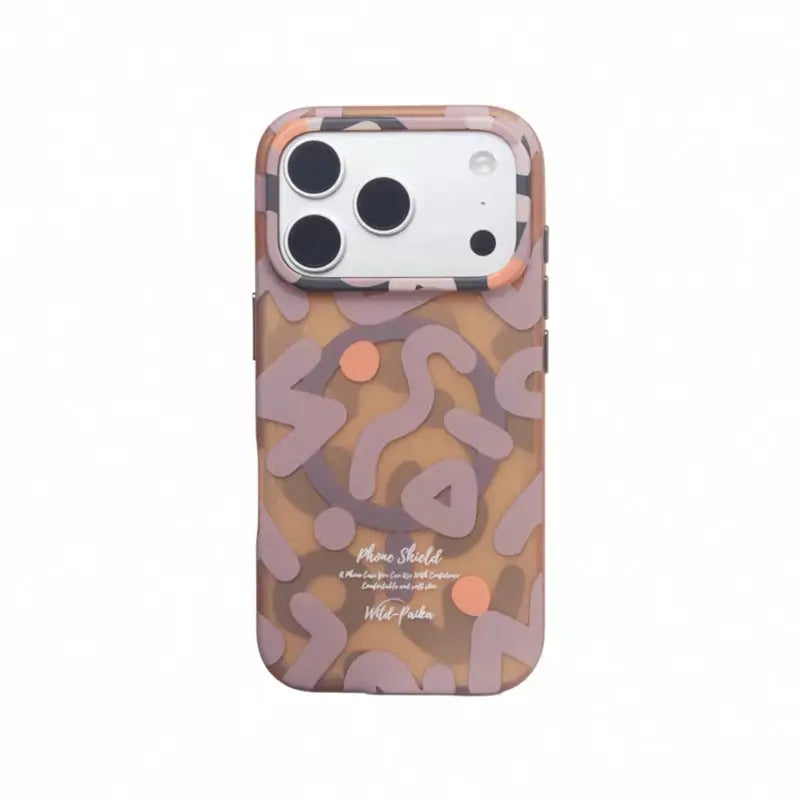 NovaShield Geometric Graffiti MagSafe Case For iPhone 13 14 15 16 17 Pro Max And Air Shockproof Hard Cover