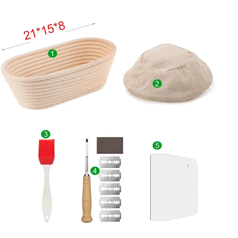 Oval Rattan Bread Proofing Basket Sourdough Banneton Fermentation Wicker Dough Proofing Bowl For Homemade Loaves