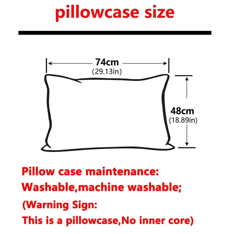Pillowcase by Simples Market, 1 piece, matte solid-color, soft bedding, 74x48 cm (29.13x18.89 in)