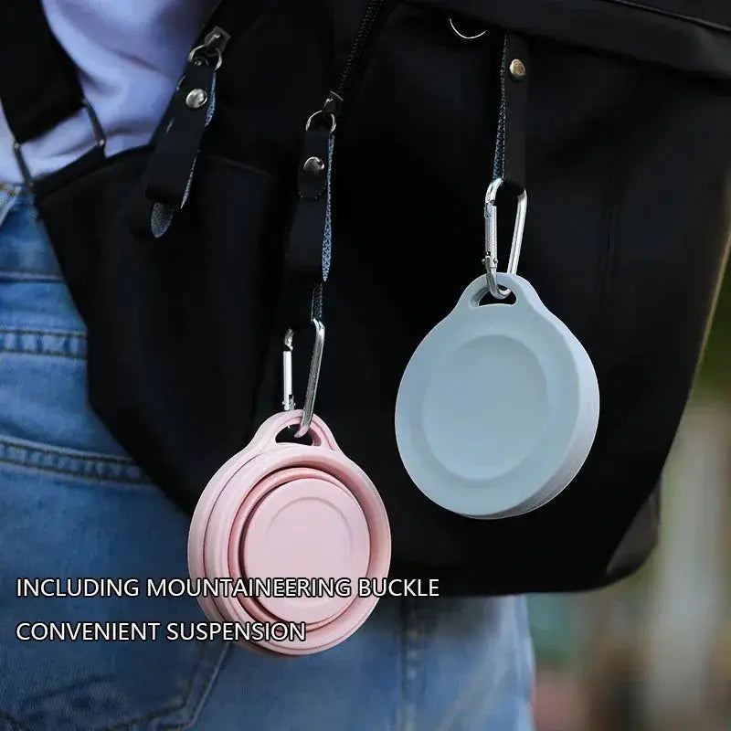 Outdoors Silicone Folding Cup With Hanging Hole For Travel Water Cup Portable Wash Cup Fashion Travel Silicone Cup