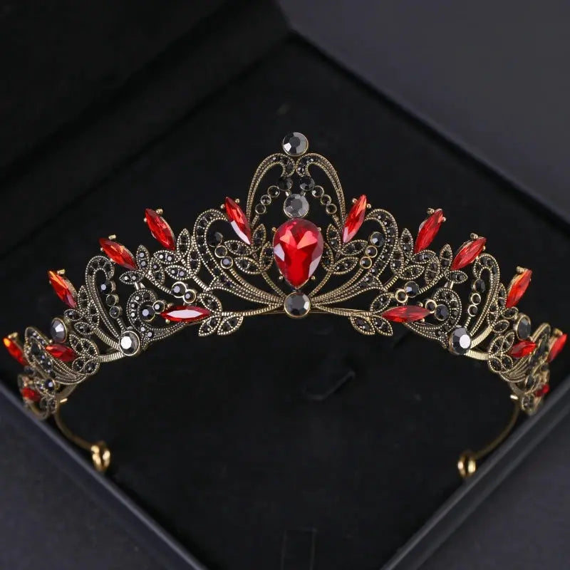 Purple Bridal Headwear Crystal Crown For Women Grand Party Tiara Wedding And Birthday Accessory