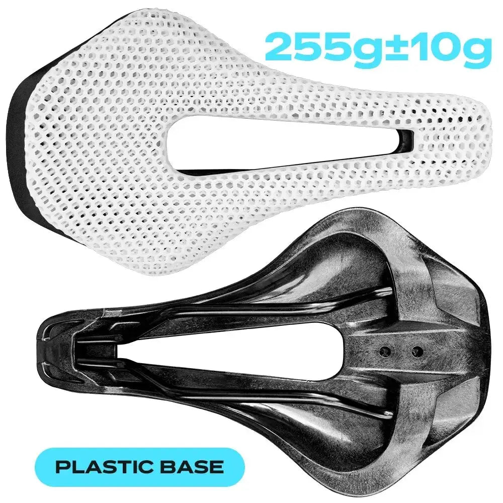RYET 3D Printed Bike Saddle Ultralight Carbon Fiber Shell With Breathable Honeycomb Structure For MTB Gravel Cycling