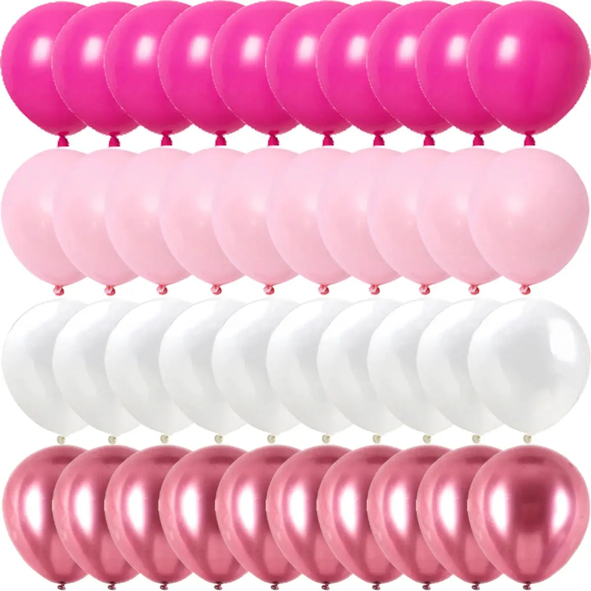 Rose Pink Metal Latex Confetti Balloons For Weddings Birthdays And Parties Matte Globos Decorations