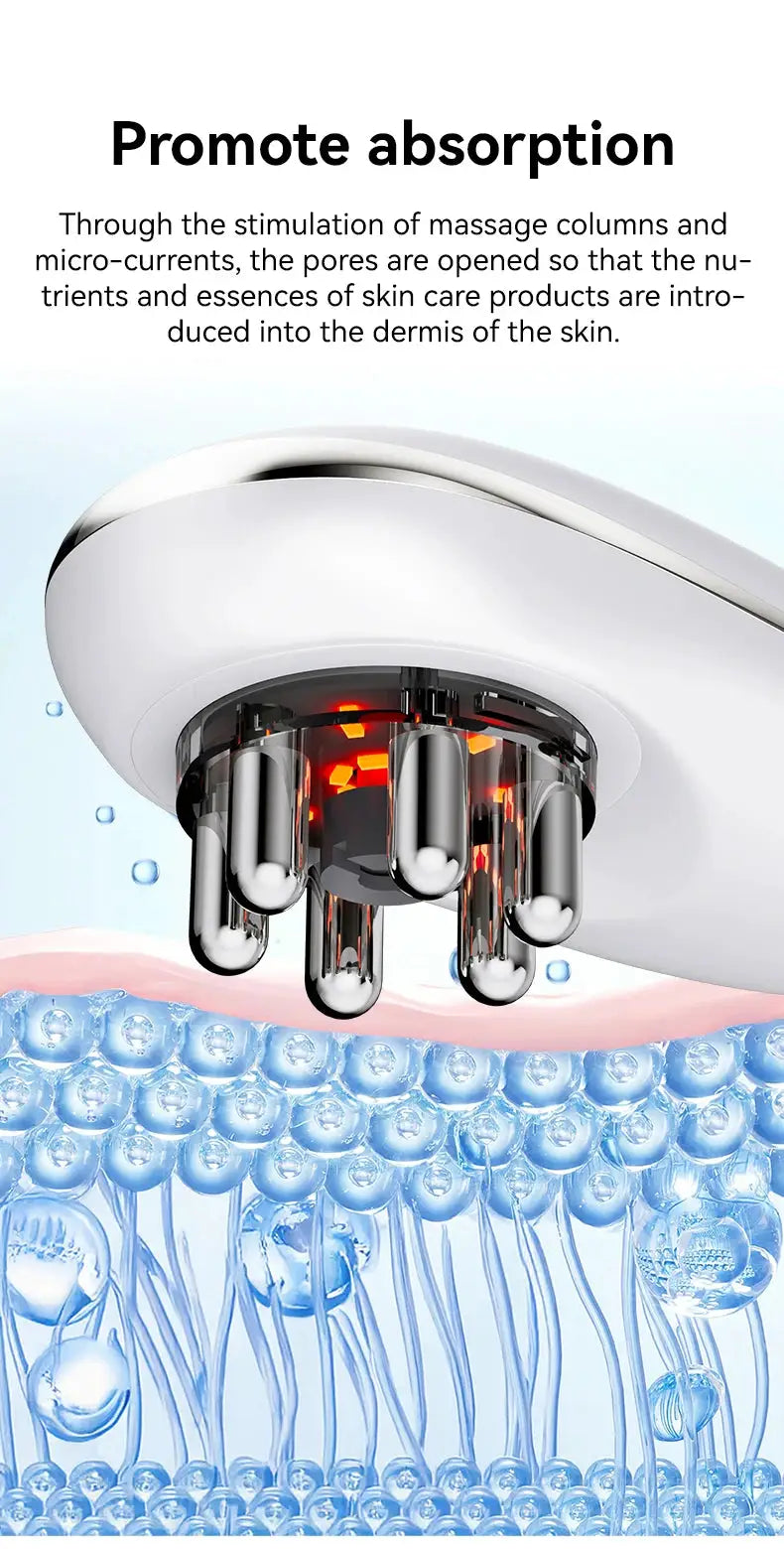 Face & body sculpting massager by Simples Market with white body and chrome roller heads