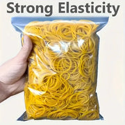 Yellow rubber bands with high elasticity, 38mm diameter, bagged set of 100/300/666 pieces