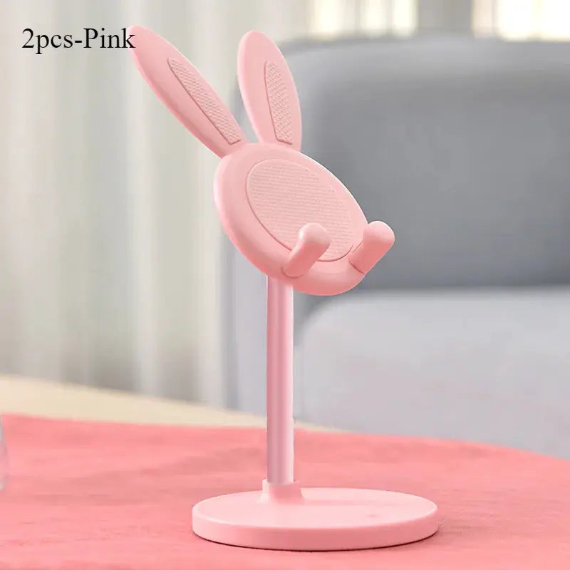 Rabbit Shaped Desktop Phone Stand With Adjustable Height And Tilt For Hands Free Viewing