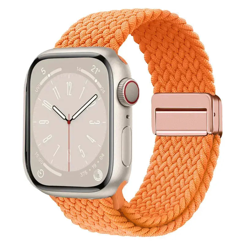 Nylon Braided Band Strap Compatible For Apple Watch S10 46mm 44mm 40mm 45mm 49mm 41mm 38mm iWatch series se 10 7 3 5 6 8 9 Ultra
