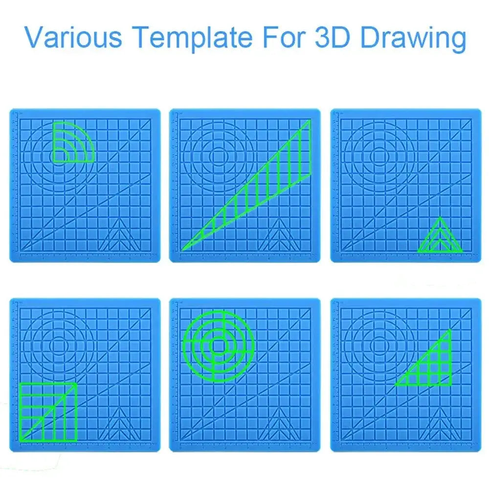 3D Printing Pen Silicone Mat Kit With 2 Finger Protectors For Kids And Adults Drawing Tools Template Pad