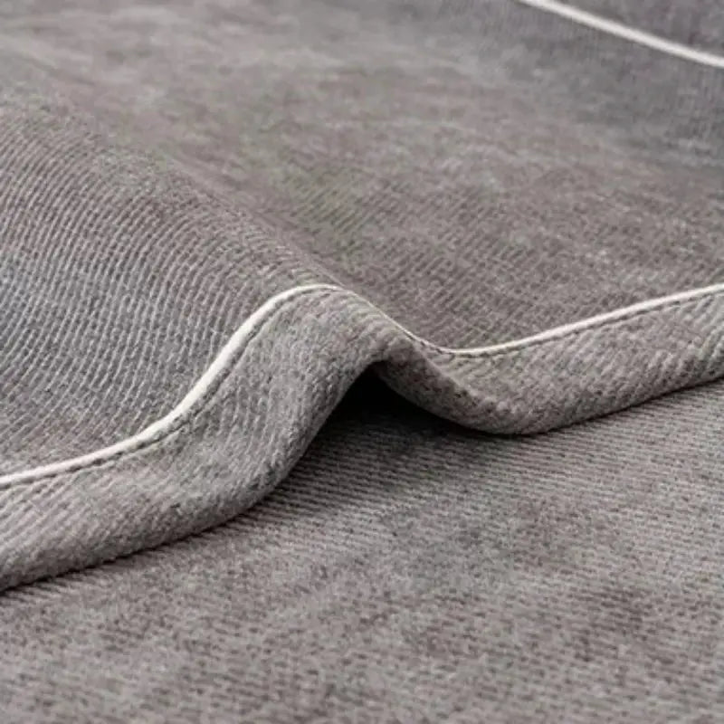 Heavy Non-Slip Sofa Protector Classic by Simples Market in grey chenille with decorative stitching