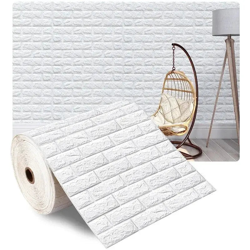 EverWall 3D Self Adhesive Waterproof Brick Wall Stickers Realistic Texture Moisture Resistant Durable Finish