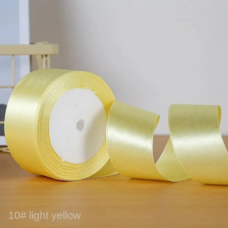 22 Meters Satin Ribbon Assorted Colors 6mm Wide 100 Percent Polyester Gift Wrap Craft Bow