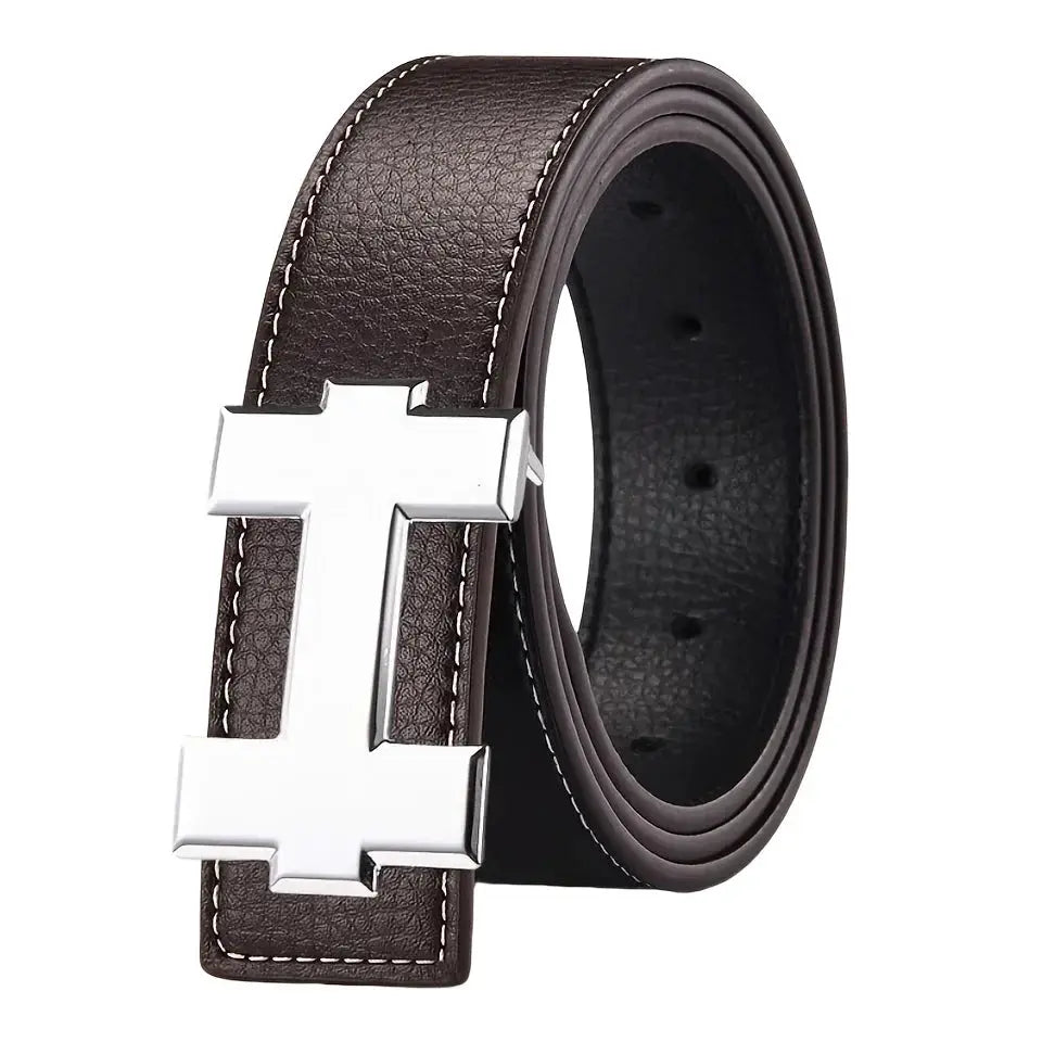 NovaBelt 3.3cm Casual Fashion Belt With Silver Buckle Unisex Fit For Jeans And Workwear