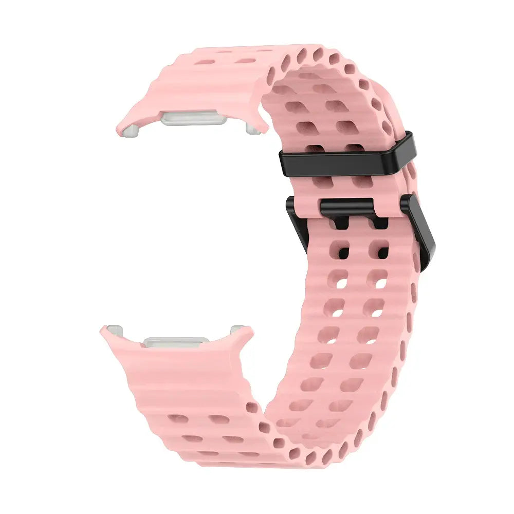 NEW Marine Silicone Strap For Samsung watch ultra 47mm Bracelet No Gaps Sport two-tone Band for Galaxy 8 ultra watchband 2030
