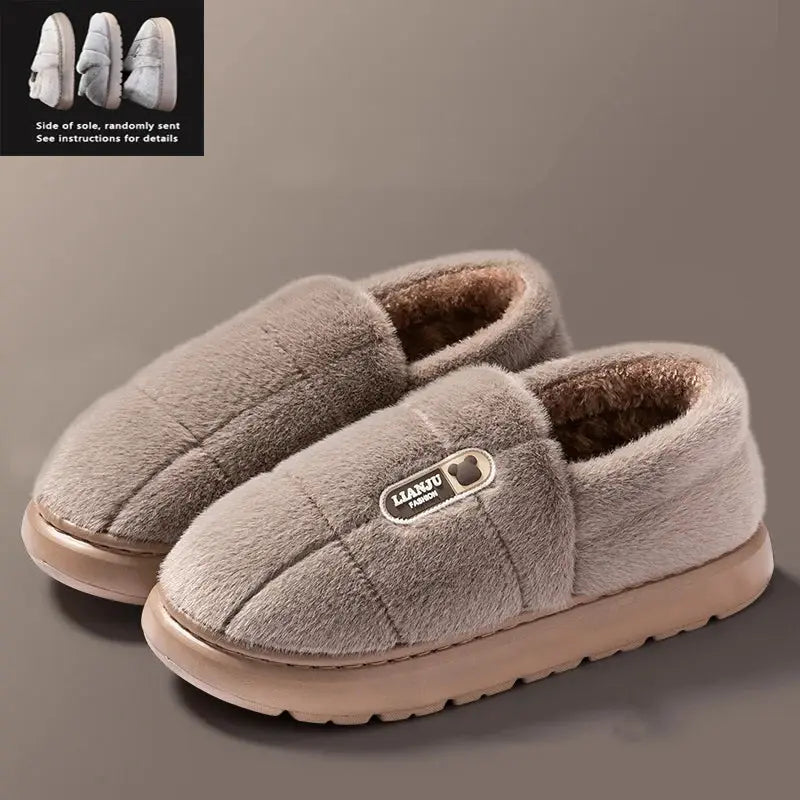 CozyCloud Plush Winter Slippers With Wrap Heel Non Slip Sole Ultra Warm Indoor Shoes For Men And Women Big Sizes 50 51