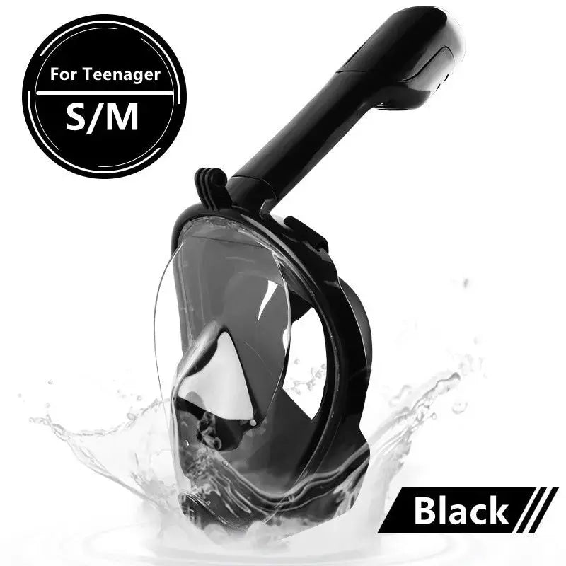 Underwater Full Face Diving Mask Anti Fog For Snorkeling And Scuba Waterproof Respiratory Mask For Adults And Kids