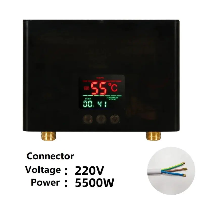 Kbxstart 110V to 220V Instant Wall Mounted Water Heater 3000W and 5500W for Bathroom and Kitchen