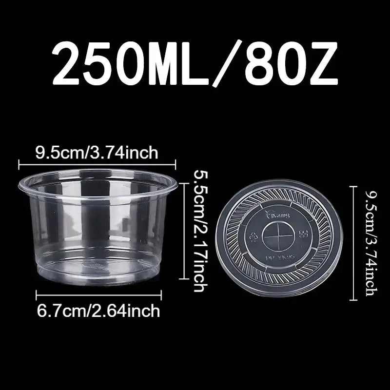 50Pcs Disposable Transparent Cups With Dome And Flat Lids For Milk Tea Coffee Juice Desserts