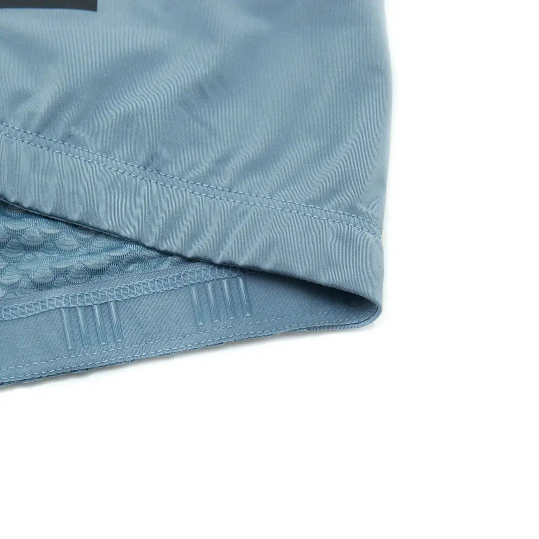 Cycling jersey set in light blue with reinforced hem and silicone grip inside