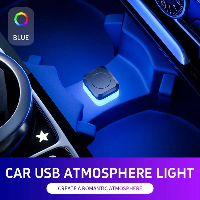 USB Car Interior Ambient Light LED Reading Lamp Decor Night Light Accent For Auto Interiors