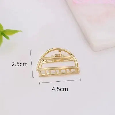 LuxeHair Geometric Metal Hair Claw Clip For Women And Girls Elegant Minimal Design For Secure Hold