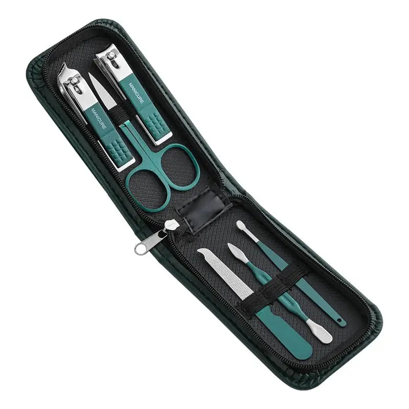NailCraft 6 Piece Stainless Steel Nail Clipper Set With Bevel Edged Clippers For Manicure And Pedicure