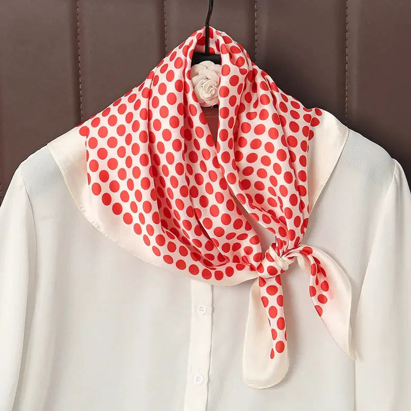 Luxe Silk Satin Square Scarf Silk Feel Finish Versatile Fashion Wrap For Shawl Hijab Neckerchief Hair Ribbon Headband