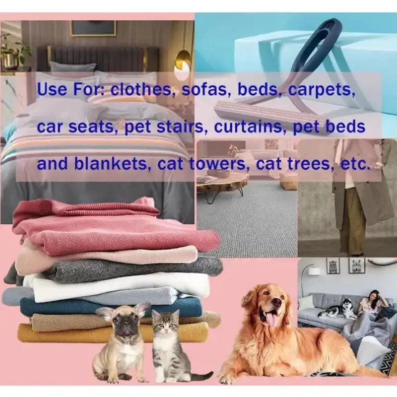 Simples Market 2/1pc silicone double-sided pet hair remover for clothes, sofas, carpets