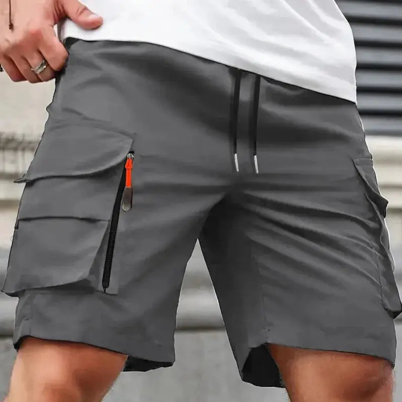 UETEEY Summer Casual Cargo Shorts Men Outdoor Travel Sports Large Pockets Durable Comfortable Beach Workout Shorts for Outings