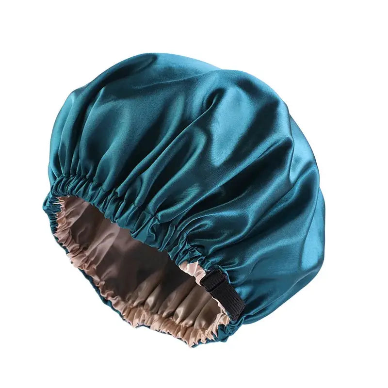 SilkNest Satin Sleep Bonnet Adjustable Double Layer Large Satin Lining For All Night Curly Hair Protection