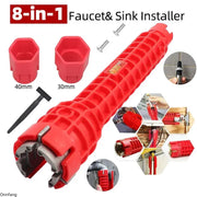 8 In 1 Flume Wrench Anti Slip Kitchen Sink Faucet Repair Tool For Plumbing Installation