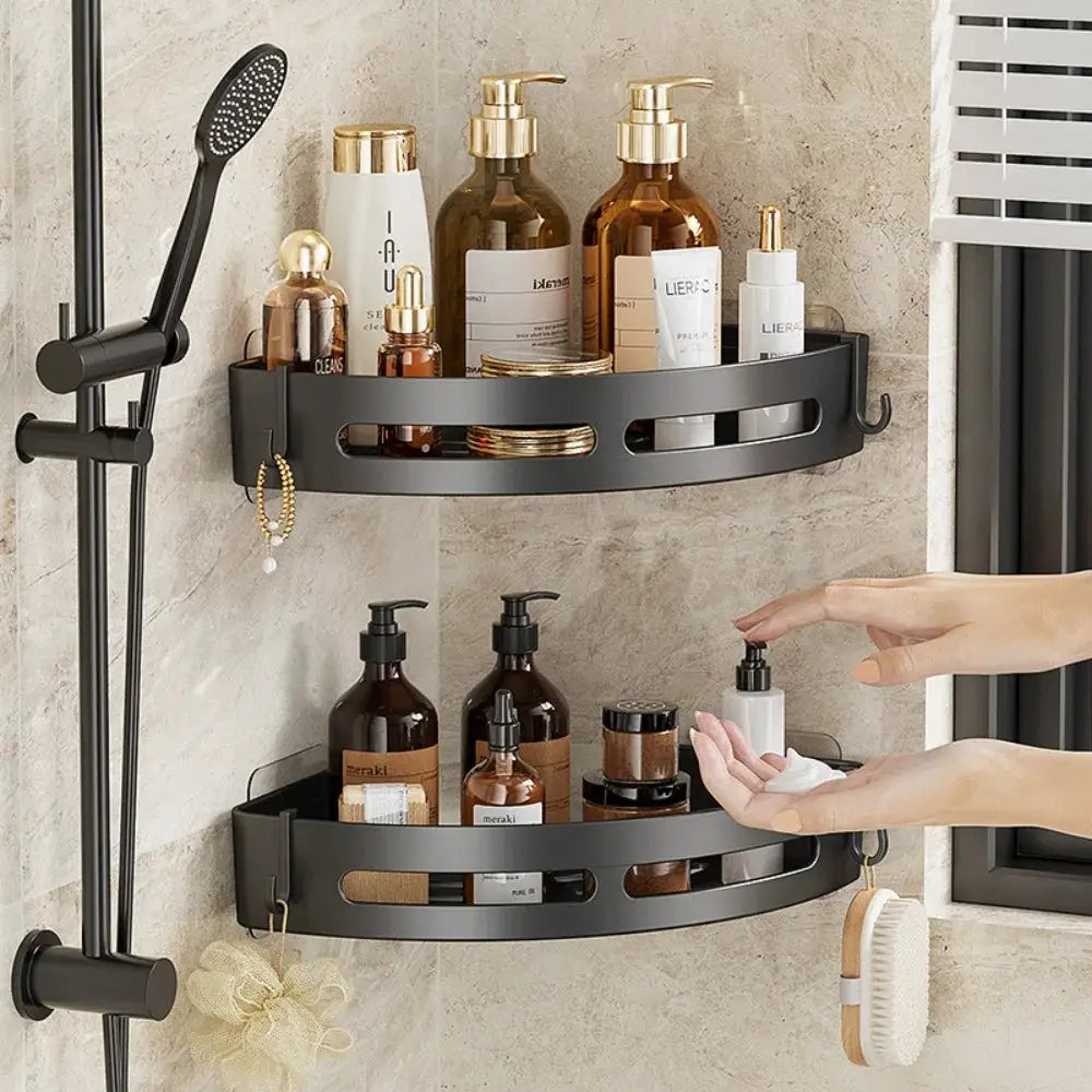 SureHold Adhesive Shower Shelf Organizer 3 Pack No Drill Wall Mount Waterproof Rustproof Bathroom Storage