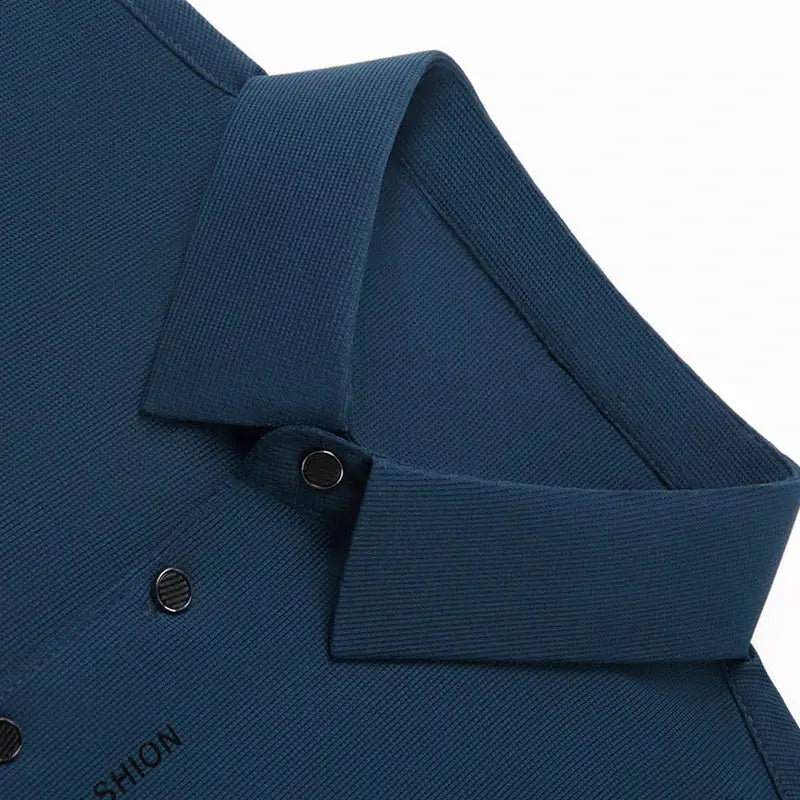 Men's navy blue polo shirt with breathable fabric for everyday wear