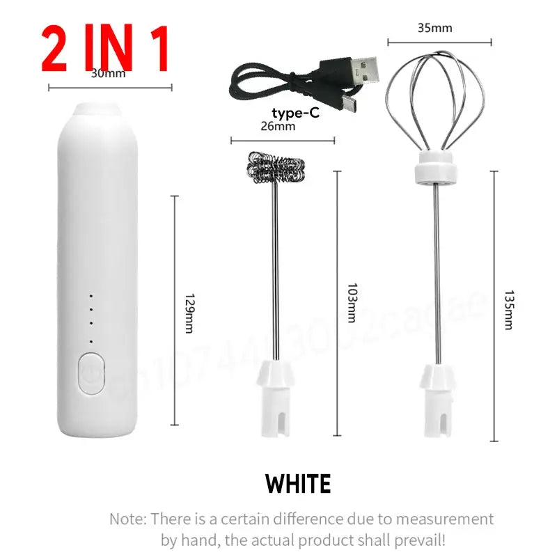 Upgraded Rechargeable Electric Coffee Frother Milk Whisk Mini Blender Handheld With Speeds For Espresso Cappuccinos