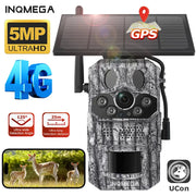Simples Market INQMEGA 4G solar trail camera in camouflage with 5MP Ultra HD, PIR motion, night vision, IP66