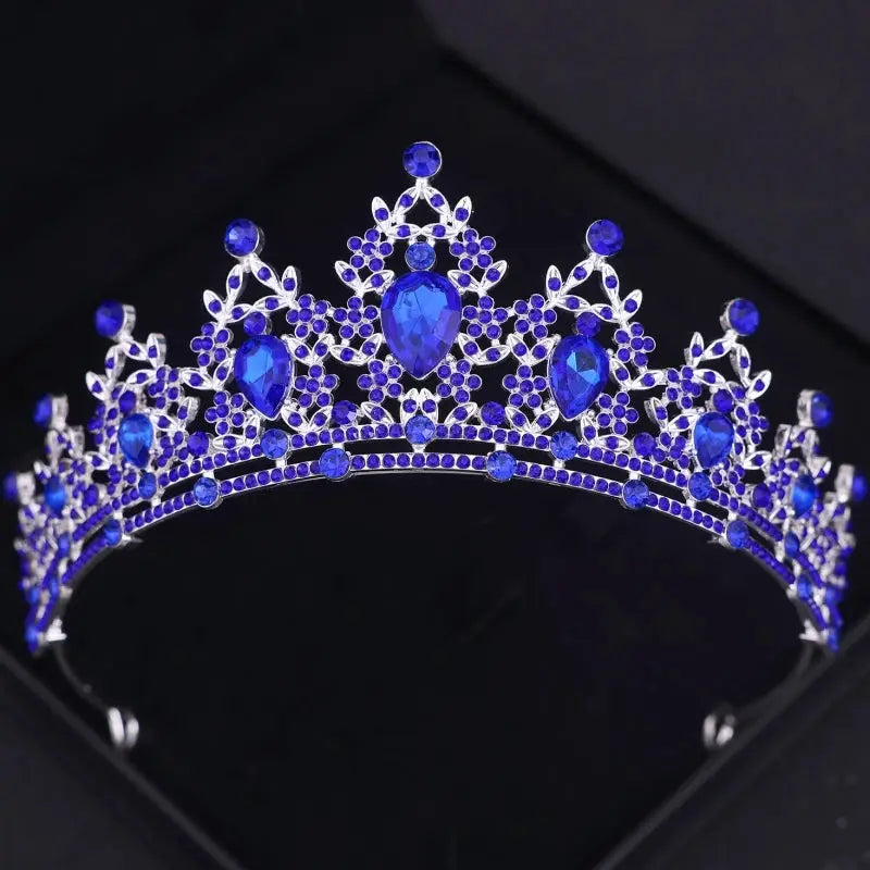 Crystal Wedding Tiara For Bride Silver Color Bridal Crown Diadem Veil Tiaras Hair Accessories Head Jewelry