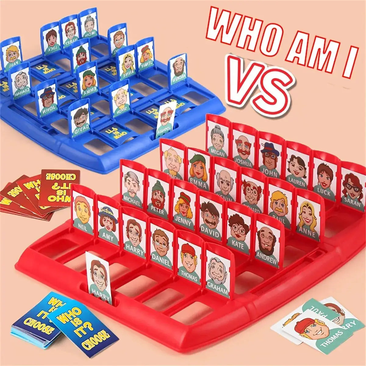 Guess Who I Am Puzzle Game Two Player Interactive Portable Tray Board Game For Kids Ages 3 To 6