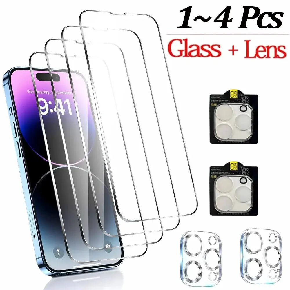ApexShield All Model Tempered Glass Screen Protector For iPhone 11 To 17 Pro Max Cameras Ultra Clear 9H Hardness