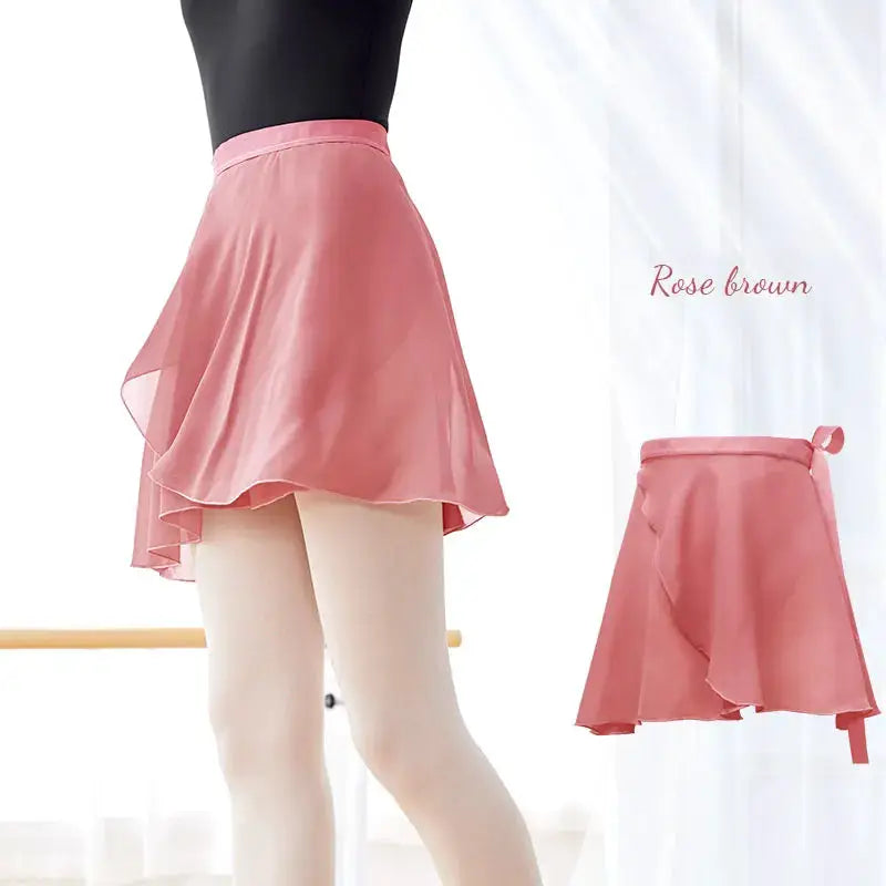 LunaDance Chiffon Wrap Ballet Skirt For Girls And Women Tie Up Tutu Dance Skirt In 19 Colors