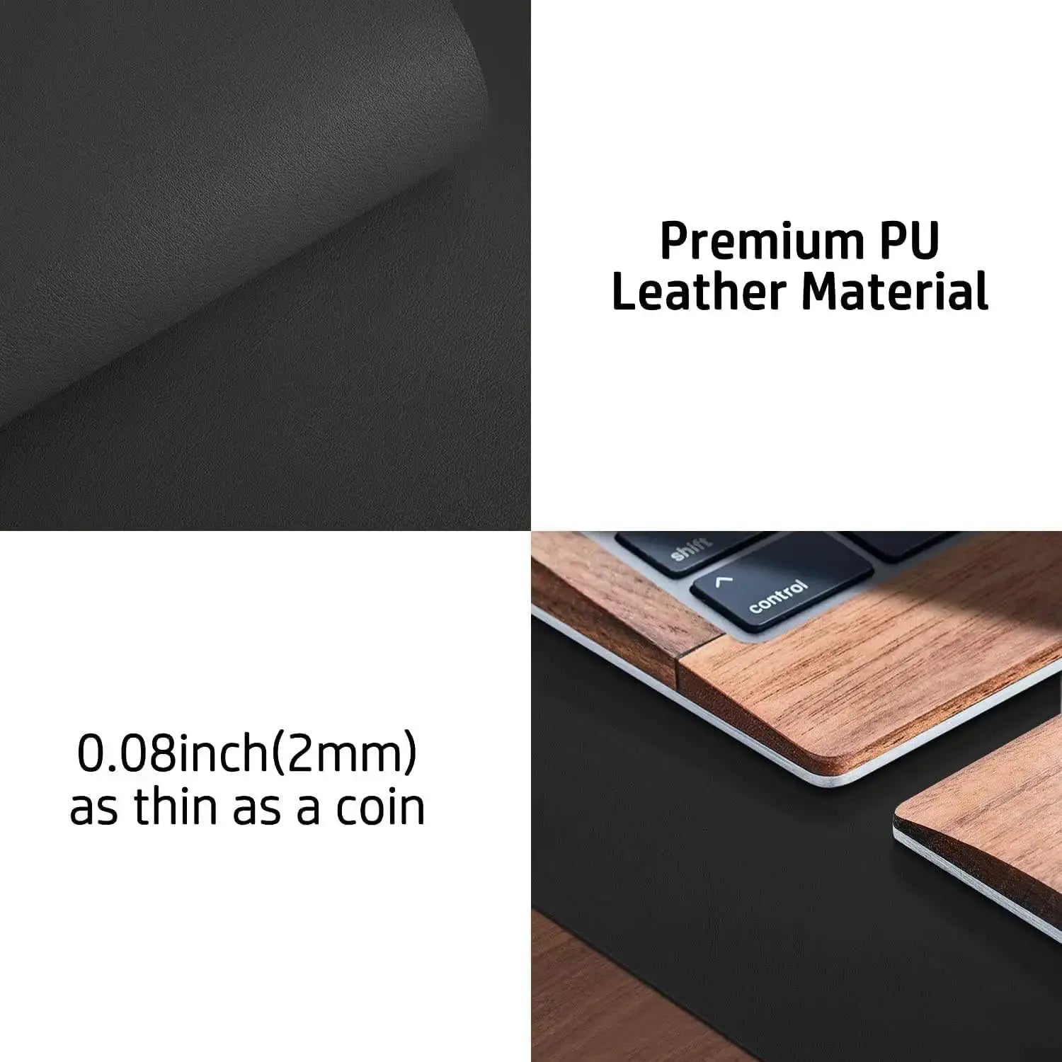 Large Waterproof PU Leather Desk Mat And Mouse Pad For Home Office Gaming Desk Pad With Non Slip Backing