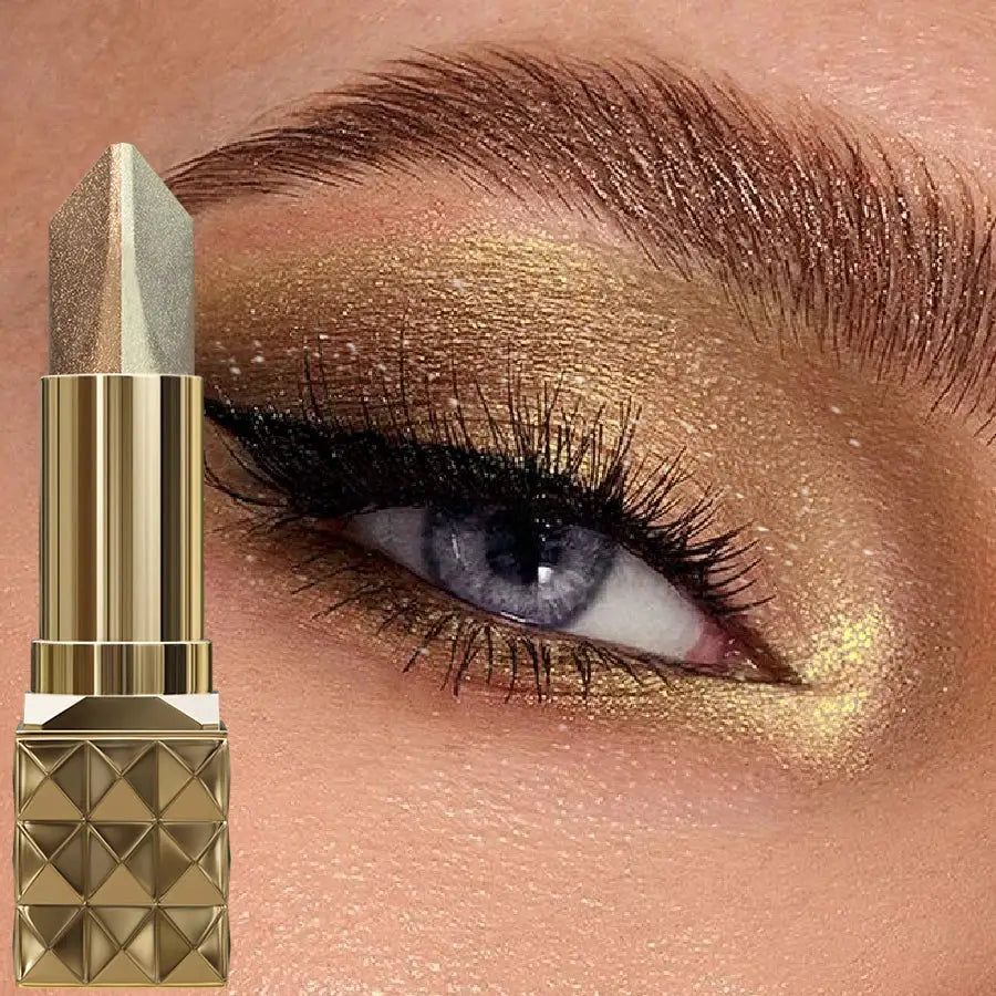 NovaBeauty Two Color Eye Shadow Stick Shimmer Glitter Brown Dimensional Natural Look All Day Waterproof