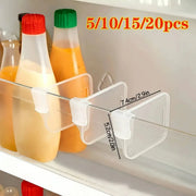 5 10 15 20 Pieces Sturdy Clear Refrigerator Organizer Dividers Adjustable Fridge Storage Space Saving Compartments