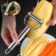ChefMate Double Head Stainless Steel Vegetable Peeler With Peel And Julienne In One Easy Safe Tool