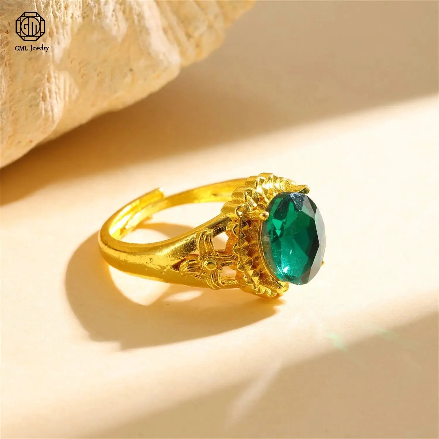 Sand Gold Adjustable Ring Matte Wide Band Openable Fade Resistant Unisex Jewelry Minimalist Gift For Couples