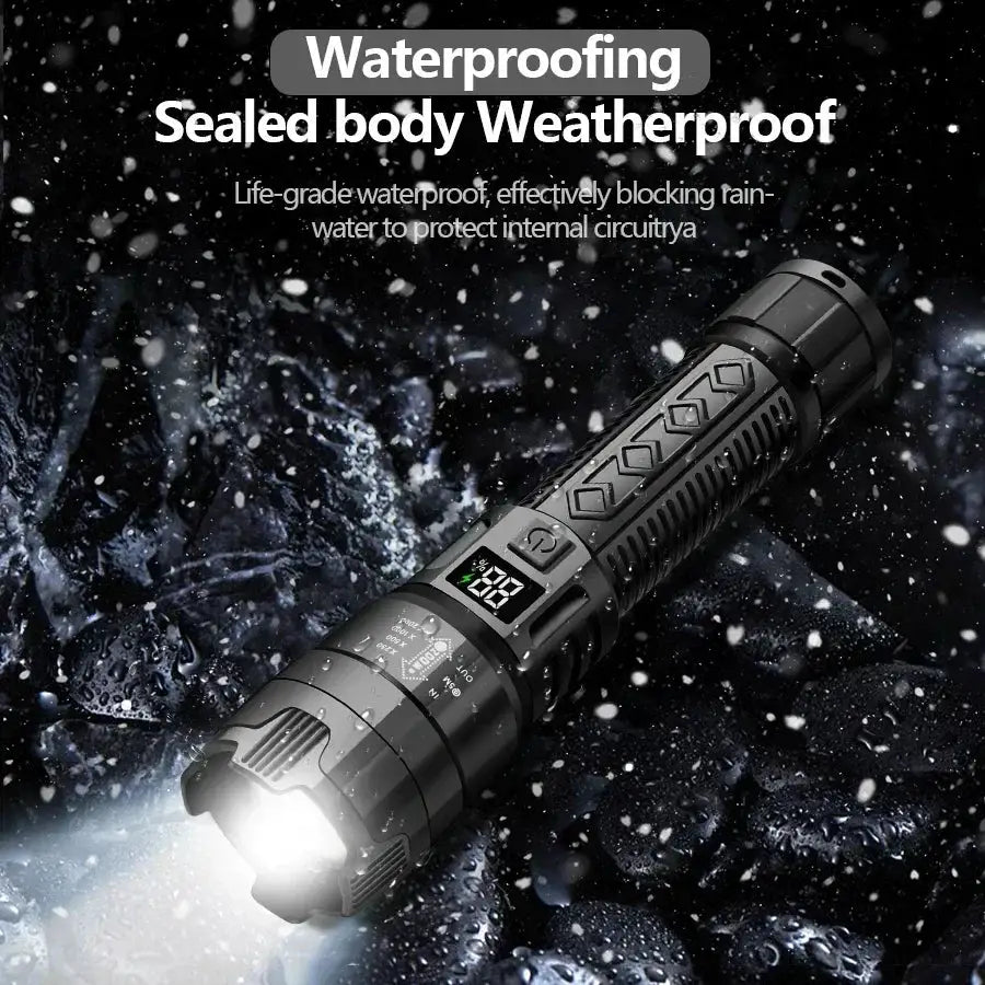 High Power LED Flashlight Simples Market, USB rechargeable 1000LM, waterproof zoomable outdoor torch