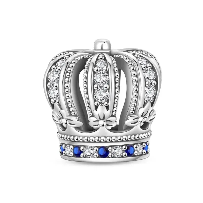 Silver Plated Guardian Angel Heart Shaped Zircon Charms Beads for Original Qikaola 925 Bracelets DIY Jewelry Gifts - Simples Market