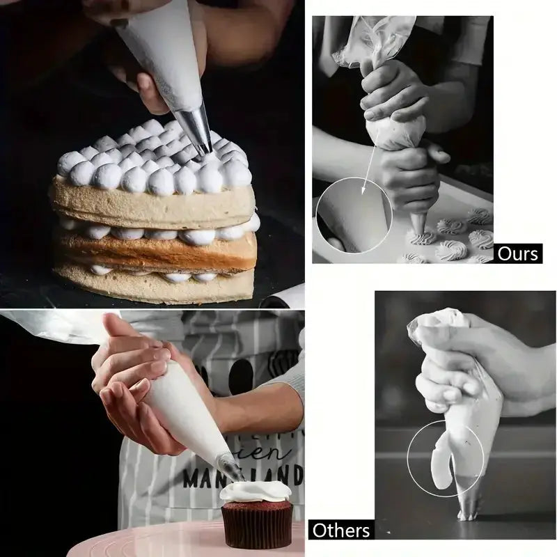 100 Disposable Pastry Bags Extra Strong Leak Proof Piping Bags For Cake Decorating Baking Icing Crafts Durable Food Safe